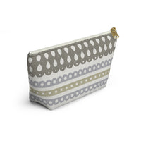 Ribbon Candy Accessory Pouch w T-bottom in Brown